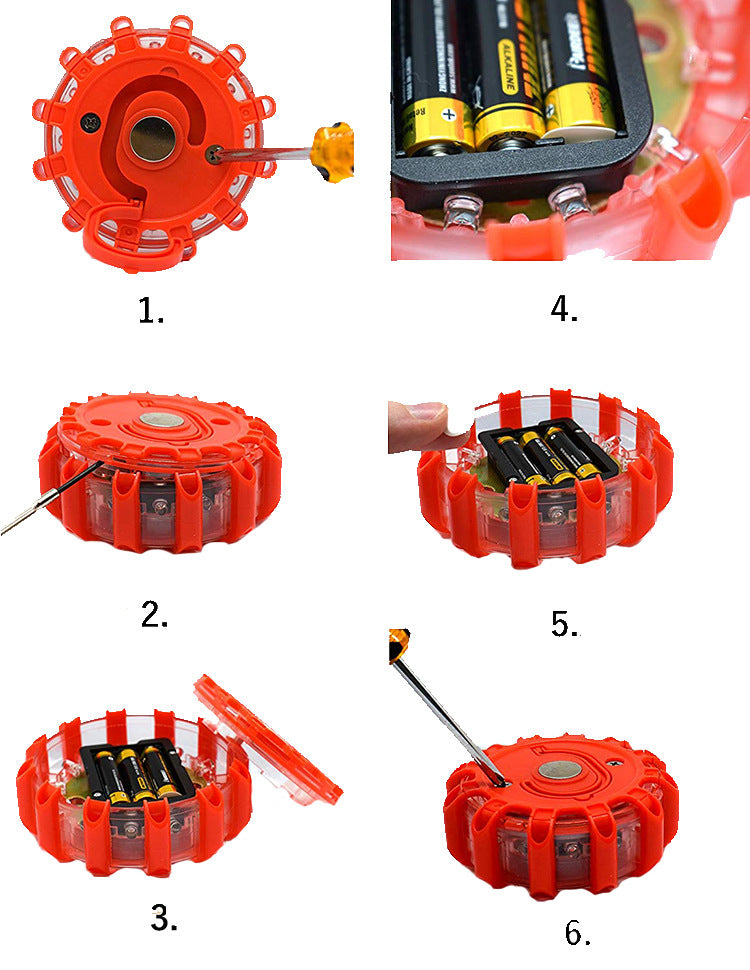Strong magnetic safety barrier light